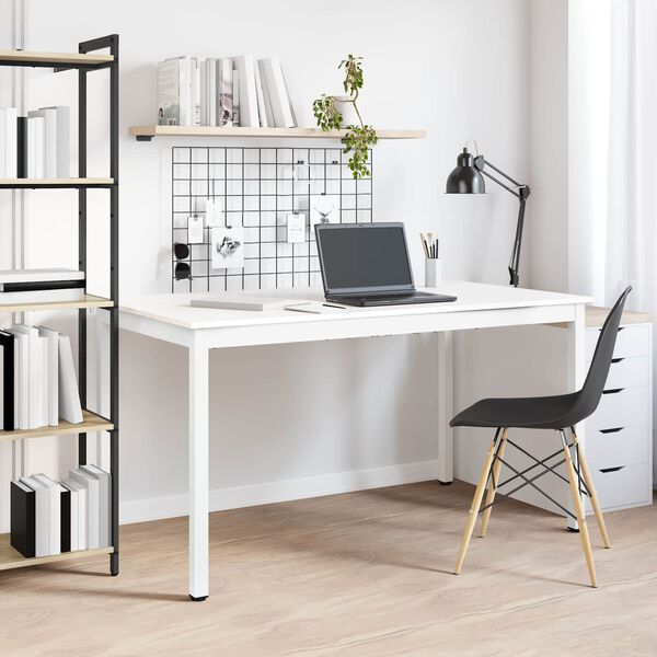 vidaXL S&ouml;&ouml;gilaud Valge 140 x 80 x 75 cm Tahke m&auml;nd