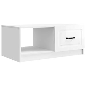 vidaXL Kohvilaud K&otilde;rgl&auml;ikega valge 90 x 50 x 37 cm Tehispuit