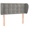vidaXL voodipeats servadega, helehall, 93x23x78/88 cm, samet