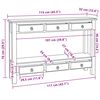vidaXL Konsoollaud Neutraalne 115 x 32 x 76 cm Tugev Mahagoni Puit