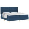 vidaXL Voodi vedrudega ja madratsiga Tumehall 90x190 cm Kangas Sinine