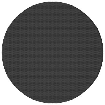 vidaXL teelaud, must, 68x68x30 cm, polürotang