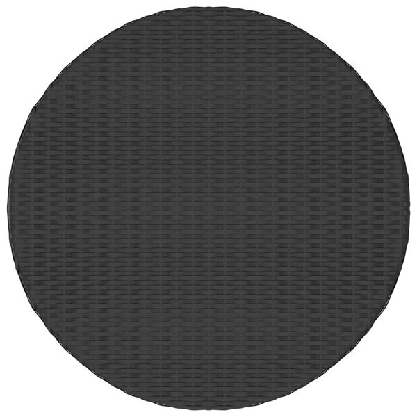 vidaXL teelaud, must, 68x68x30 cm, polürotang