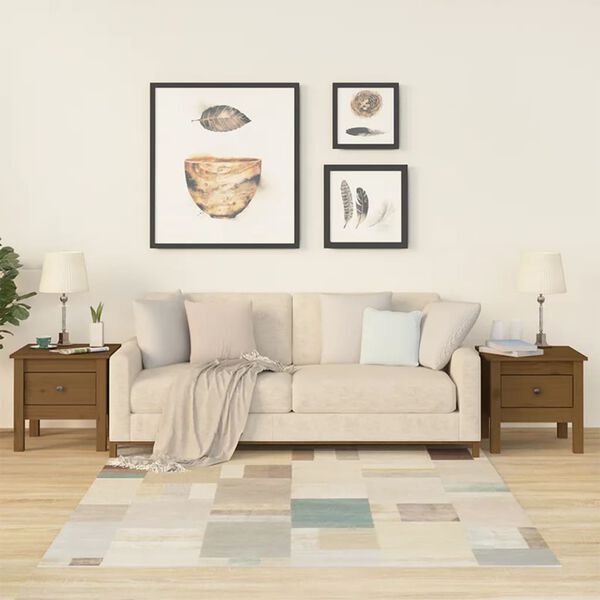 vidaXL lisalaud 2 tk, meepruun, 40x40x39 cm, männipuit