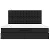 vidaXL Ottomani voodiraam madratsiga, must, 180x200cm, kunstnahk