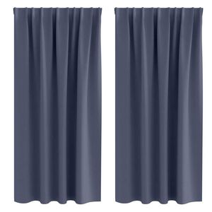 vidaXL Kardinad r&otilde;ngastega 2 pcs Antratsiit 175 x 140 cm Pol&uuml;ester