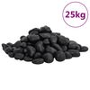 vidaXL poleeritud veerkivi 25 kg, must, 2-5 cm