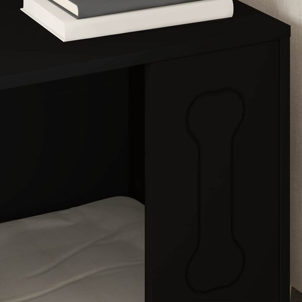 vidaXL Koerakuut Must 44 x 42 x 49 cm Tehispuit