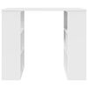 vidaXL Laud riiuliga ladustamisega Valge 90 x 50 x 75 cm Tehispuit