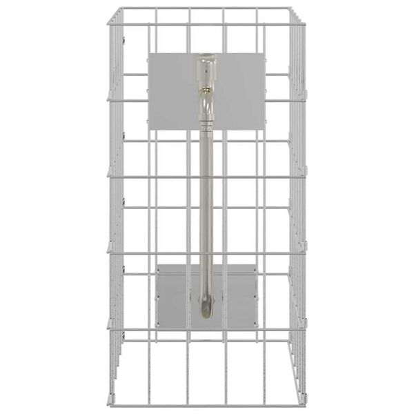 vidaXL Gabioni Sammas Hõbedane 25 x 25 x 50 cm Roostevaba teras
