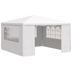 vidaXL professionaalne peotelk k&uuml;lgseintega, 4x4 m, valge 90 g/m&sup2;
