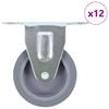 vidaXL fikseeritud rattad, 12 tk, 75 mm