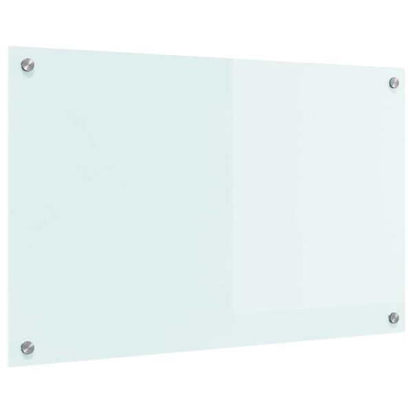 vidaXL Kögi Splashback Valge 80 x 50 cm karastatud klaas