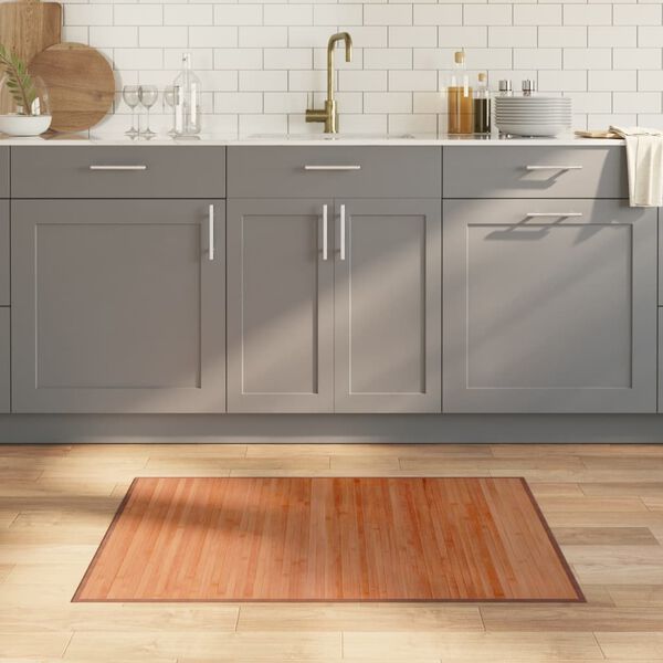 vidaXL vaip, ristkülikukujuline, pruun, 70 x 100 cm, bambus