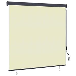 vidaXL Rulookardin kardinatega cream 180 x 250 cm Kangas ja Alumiinium