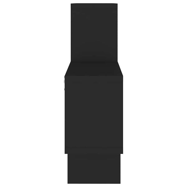 vidaXL autokujuline seinariiul, must, 82 x 15 x 51 cm, tehispuit