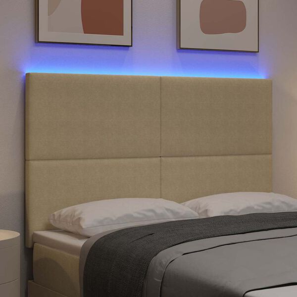 vidaXL LED peatoed LED -ribatuledega peaga Hall roheline 144 cm kangas