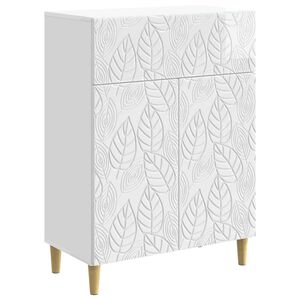vidaXL K&otilde;ide K&otilde;rgl&auml;ikega valge 66 x 34,5 x 90 cm Tehispuit
