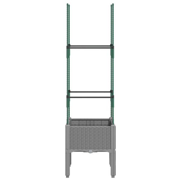 vidaXL v&otilde;rega taimekast, helehall, 40 x 40 x 142,5 cm, PP