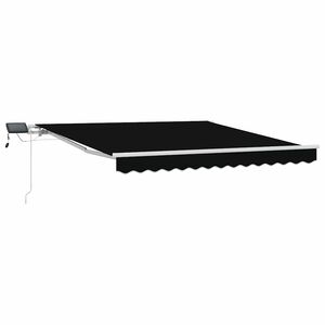 vidaXL Kokkuvolditav varikatus Must 300 x 250 cm Kangas ja alumiinium