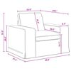 vidaXL Diivan 2 pcs Tumehall &Uuml;ldm&otilde;&otilde;tmed: 222 x 80 x 82 cm (L x S x K)