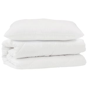 vidaXL Teki komplekt padjaga 2 pcs Valge Mikrofiiber
