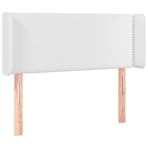 vidaXL voodipeats servadega, valge, 103x16x78/88 cm, kunstnahk