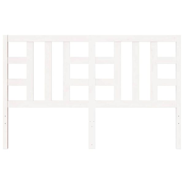 vidaXL voodipeats, valge, 156 x 4 x 100 cm, m&auml;nnipuit