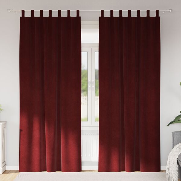 vidaXL Pimendavad kardinad 2 pcs Veinpunane 140 x 260 cm Samet