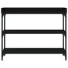 vidaXL riiulitega konsoollaud, must, 100 x 30 x 80 cm