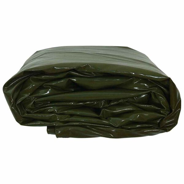 vidaXL Tarpaulin 650g / m&sup2; K&uuml;pset roheline 3,5 x 5 m L&otilde;uend PVC kattega