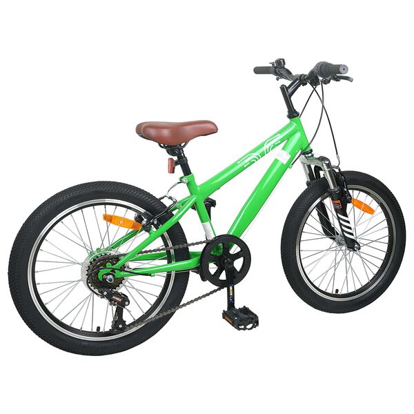 vidaXL Kids Mountain Bike 20 Tolli 6-Speed 5-8 aastastele Roheline