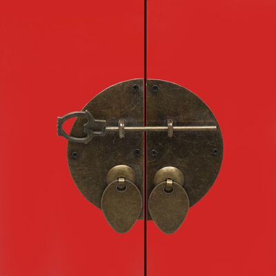 vidaXL öökapp, punane, 38 x 28 x 52 cm, Paulownia puit