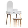 vidaXL Tualettlaua komplekt FAUSKE 4 pcs Valge 76 x 50 x 143 cm