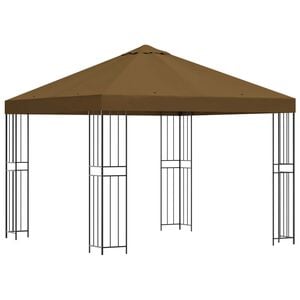 vidaXL Paviljon 3 x 3 m Pruunikashall Pol&uuml;ester ja teras 190 gsm