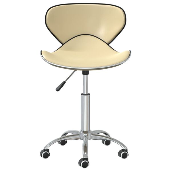 vidaXL pööratavad söögitoolid 4 tk, kreemjas, kunstnahk