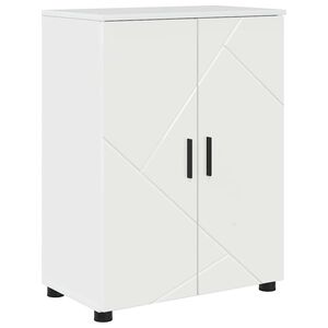 vidaXL Vannitoa kapp uksega Kergelt l&auml;ikiv valge 60 x 35 x 80 cm