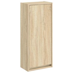 vidaXL Seinale paigaldatav valamu ja kapp Sonoma tamm 35 x 20 x 81 cm
