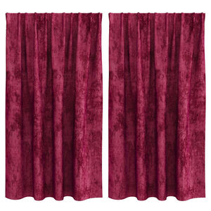 vidaXL Satiinist kardinad 2 pcs Veinipunane 140 x 140 cm Samet
