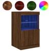 vidaXL puhvetkapp LED-tuledega, pruun tamm, 41 x 37 x 67 cm