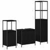 vidaXL Vannitoa m&ouml;&ouml;bleset 3 tk Must tamm 36 x 35 x 165 cm Tehispuit