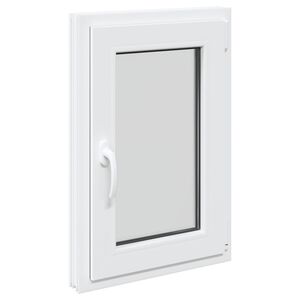 vidaXL Keldriakendus RISOR 50 x 75 cm PVC ja klaas Valge