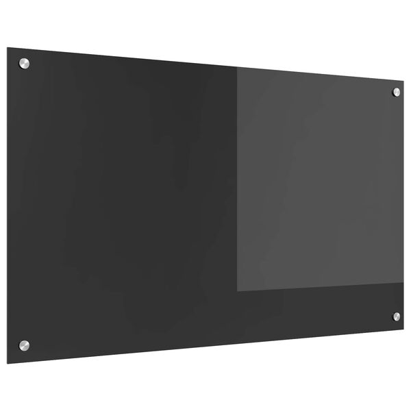 vidaXL K&ouml;gi Splashback Tumehall 100 x 60 x 0,6 cm karastatud klaas
