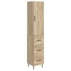 vidaXL Kapi Komplekt 2 pcs Sonoma tamm 33 x 34,5 x 90 cm Tehispuit