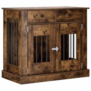 vidaXL Koera puuri m&ouml;&ouml;bel Suitsutatud tamm 90 x 47,5 x 80 cm Tehispuit