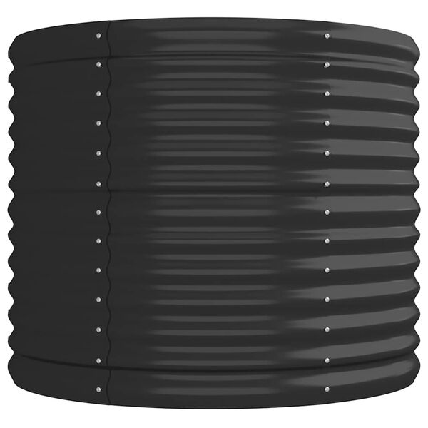 vidaXL aia taimelava, galvaniseeritud teras, 224x80x68 cm, antratsiit