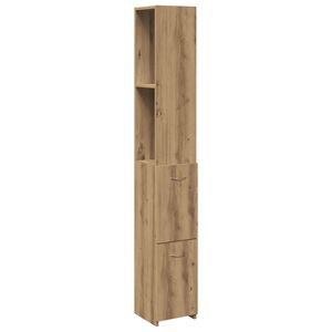 vidaXL vannitoakapp Artisan tamm 25x25x170 cm insenerpuit