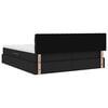 vidaXL Laos voodi madratsiga peaga Must 200 x 200 cm Kunstnahk