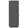 vidaXL kõrge kapp, hall, 100x40x108,5 cm, männipuit