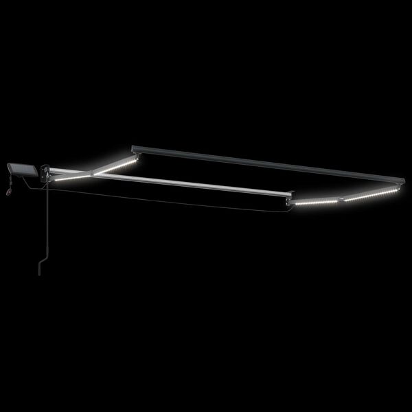 vidaXL K&auml;sitsi juhitav varikatus koos LED-idega 3,5 x 2,5 m